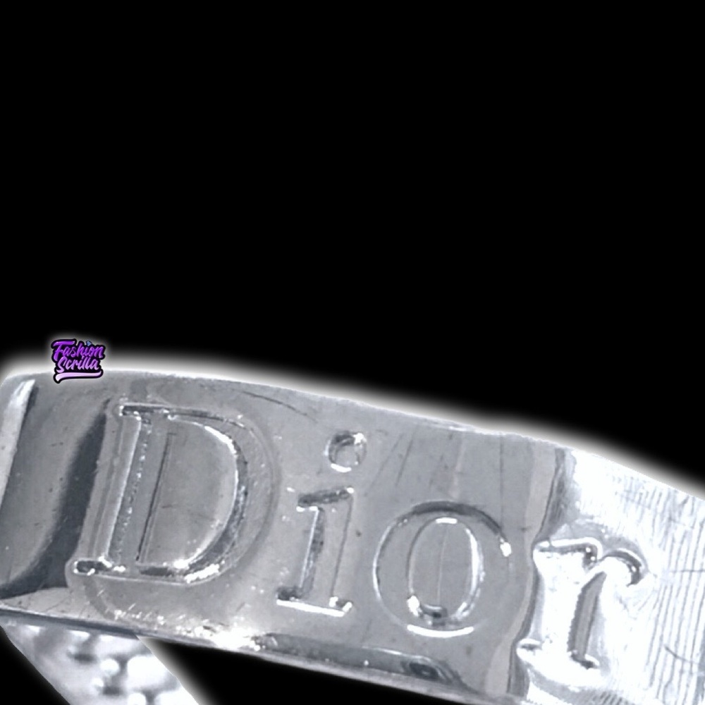 Vintage Dior John Galliano Vintage Silver Logo Cuban Link ID Runway Bracelet - Picture 6 of 16